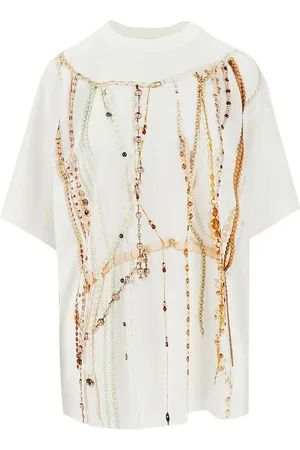 MM6 T-shirt con stampa Trompe L