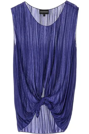 Emporio Armani Canotta in misto viscosa plissé