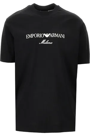 Emporio Armani T-shirt in misto lyocell con logo ricamato Uomo S