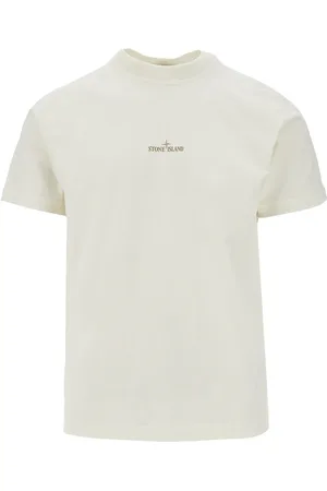 Stone Island T-shirt in cotone organico con stampa logo Uomo M