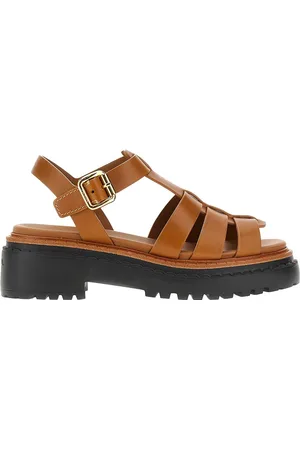 Prada Sandali in pelle con suola carrarmato