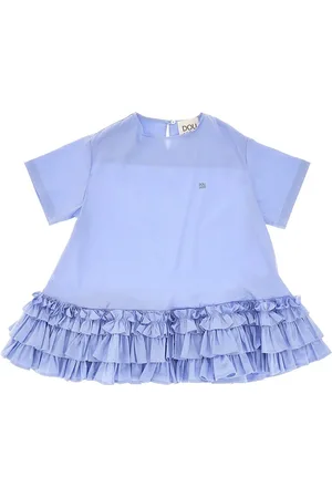 DOU DOU Abitino in cotone con ruches Bambino 14Y