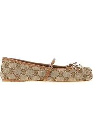 Gucci Ballerine in tessuto Original GG con Morsetto