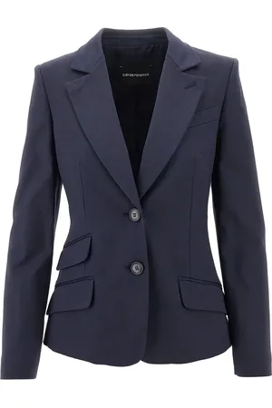 Emporio Armani Blazer monopetto in misto cotone stretch