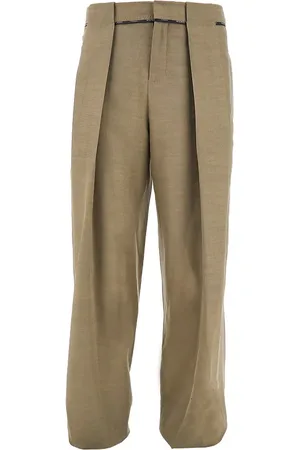 Balmain Pantalone con pinces in cupro e viscose Uomo 48