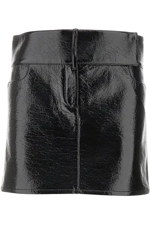 Courrèges Minigonna in vinile con cintura integrata