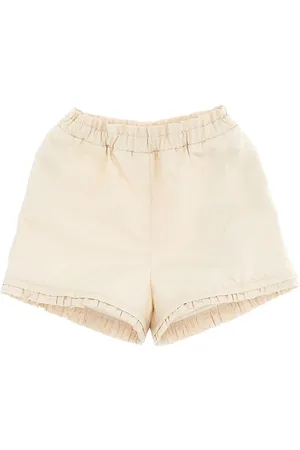 Moncler Shorts in misto cotone con ruches Bambino 12Y