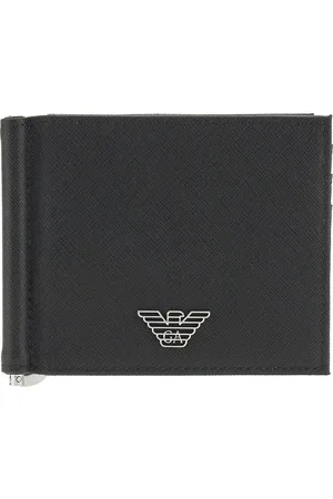 Emporio Armani Portafoglio bi-fold in finta pelle Saffiano Uomo Unica