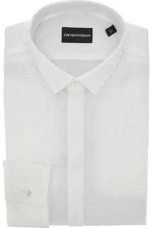 Emporio Armani Camicia in twill stretch Uomo 42