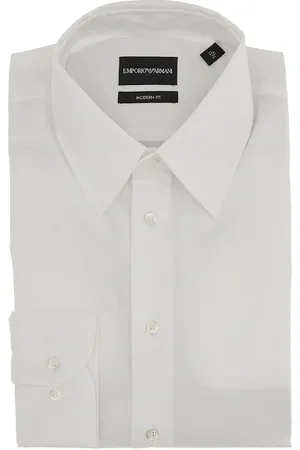 Emporio Armani Camicia Modern Fit in twill Uomo 40