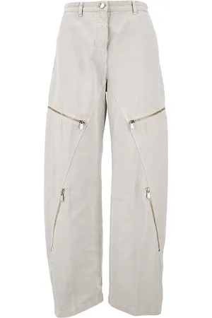 Pinko Pantalone ampio in gabardine con zip