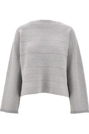Emporio Armani Pullover in misto cotone con motivo chevron