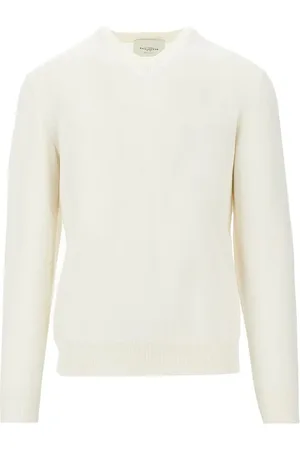 BALLANTYNE Pullover in seta e cotone con scollo a V Uomo 50