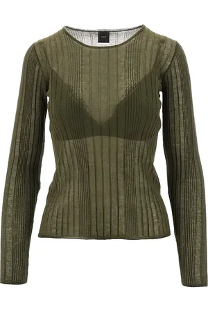 Pinko Top in maglia con bralette in pizzo