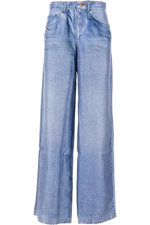 PIERRE-LOUIS MASCIA Pantalone in seta stampa denim
