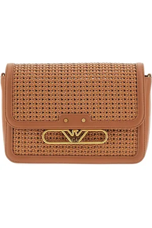 Emporio Armani Borsa in pelle intrecciata con catena