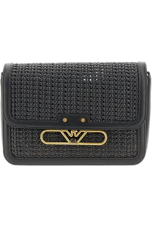 Emporio Armani Borsa in pelle intrecciata con catena