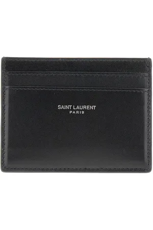 Saint Laurent Portacarte in pelle con logo Uomo Unica
