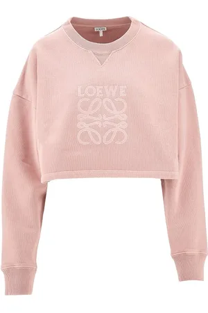 Loewe Felpa cropped con ricamo Anagram
