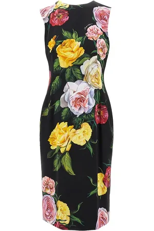 Dolce & Gabbana Abito in charmeuse di seta stampa floreale
