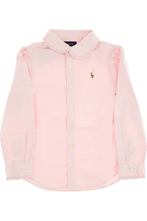 Ralph Lauren Camicia in cotone Oxford con ruches Bambino 5Y