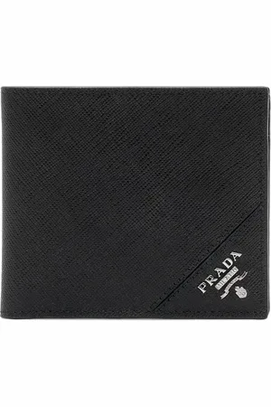 Prada Portafoglio bi-fold in pelle Saffiano Uomo Unica