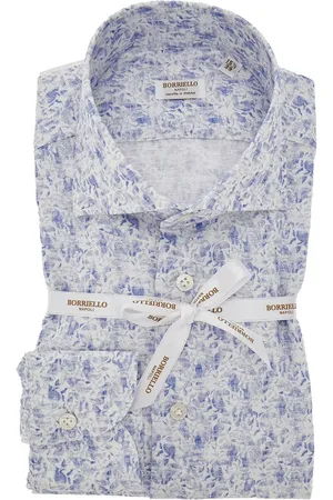 Borriello Camicia in lino stampa foliage Uomo 42