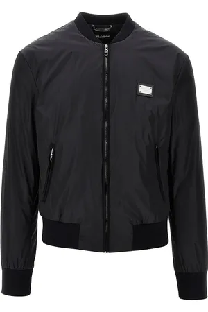 Dolce & Gabbana Bomber in nylon con placca logo Uomo 50