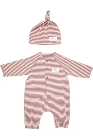 TEDDY & MINOU Tutina in jersey con cappellino Bambino 9M