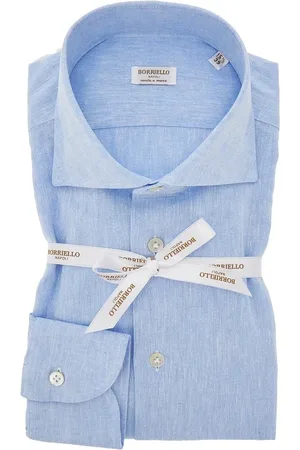 Borriello Camicia sartoriale in cotone e lino Uomo 44