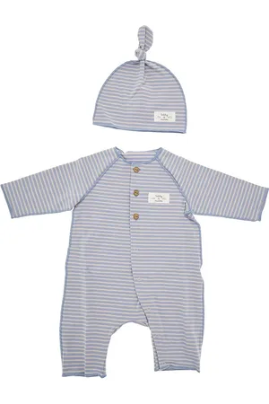 TEDDY & MINOU Tutina in jersey con cappellino Bambino 9M