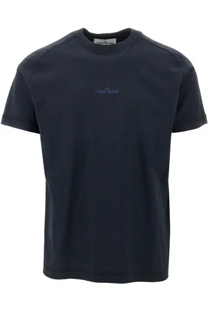 Stone Island T-shirt in cotone organico con stampa logo Uomo S