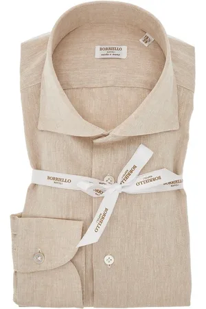 Borriello Camicia sartoriale in cotone e lino Uomo 39