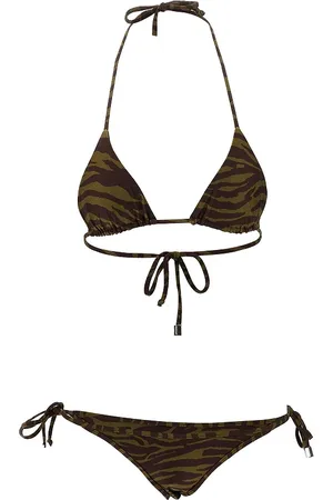 The Attico Bikini con motivo zebrato