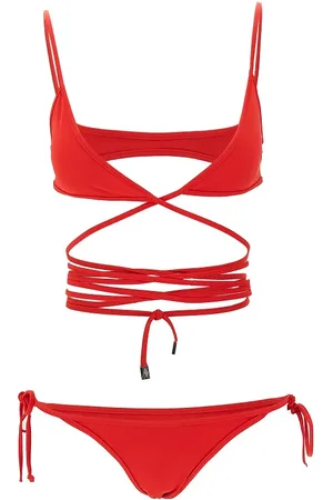 The Attico Bikini con lacci incrociati