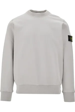 Stone Island Felpa girocollo con badge logo Uomo S