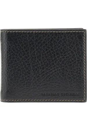 Brunello Cucinelli Portafoglio bi-fold in pelle martellata Uomo Unica