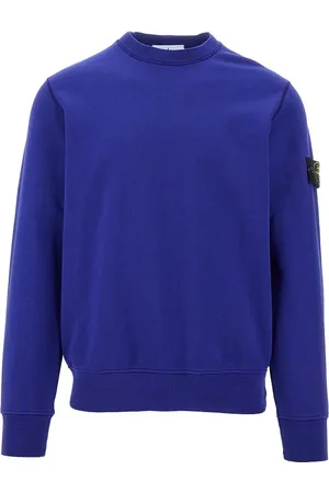Stone Island Felpa girocollo con badge logo Uomo S
