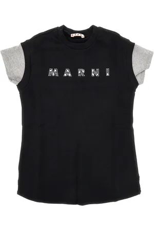 Marni Mini abito in felpa con logo in strass Bambino 8Y