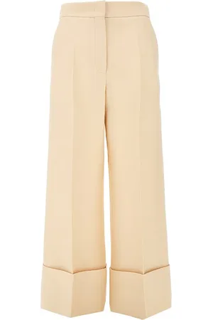 VALENTINO Pantalone in Crepe Couture con risvolto