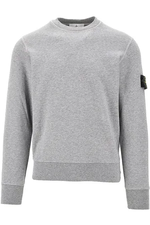 Stone Island Felpa girocollo con badge logo Uomo M