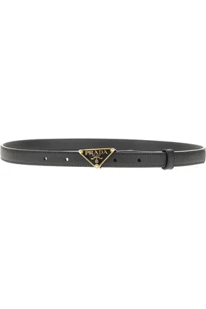 Prada Cintura sottile in pelle Saffiano