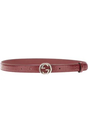 Gucci Cintura in pelle con motivo GG impresso