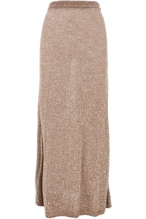 Balenciaga Gonna lunga in maglia con paillettes
