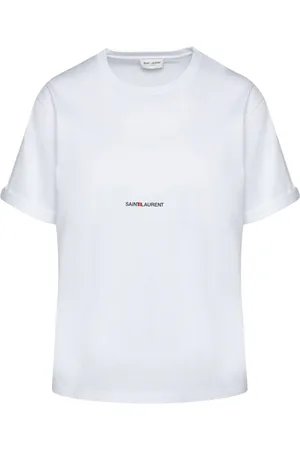 Saint Laurent T-shirt Boyfriend con stampa logo