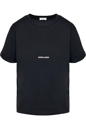 Saint Laurent T-shirt Boyfriend con stampa logo