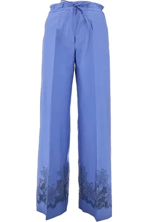 P.A.R.O.S.H. P. A.R. O.S. H. Pantalone palazzo in popeline con ricamo