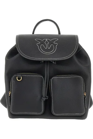 Pinko Zaino in pelle bottalata con ricamo Love Bird