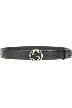 Gucci Cintura in pelle con motivo GG impresso