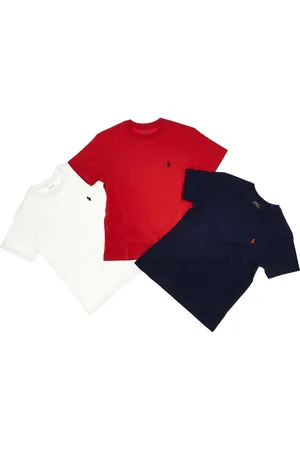 Ralph Lauren Tri-pack T-shirt in cotone con logo ricamato Bambino L
